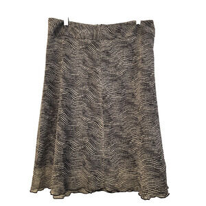Size 14 Preswick & Moore Women's Patterned A-Line Skirt Back Zip Knee Length